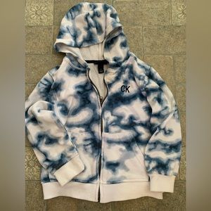 Blue tie dye Calvin Klein zip up